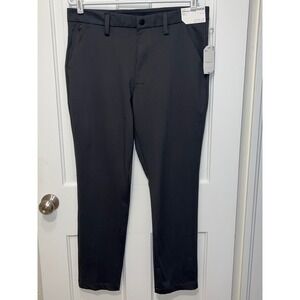 NEW Stylus Mens Slim Fit Performance Chino Pants Charcoal Smoke 34x30 Quick-Dri